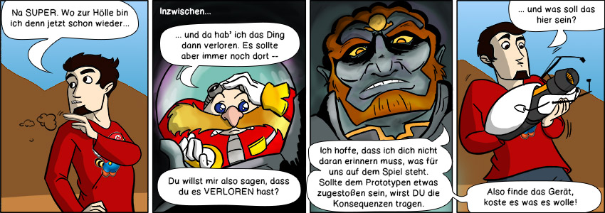 Piece of Me. Ein Webcomic über Computerspiel-Verschwörungen und tragbare Portalwerfer.
