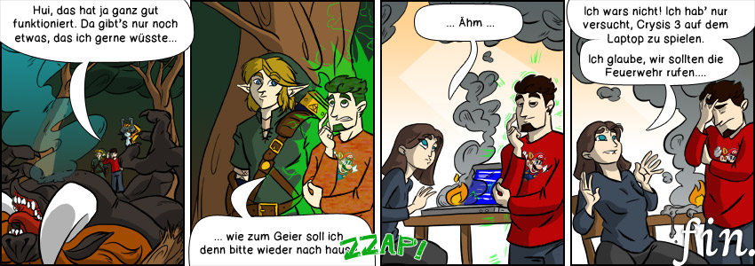 Piece of Me. Ein Webcomic über Sieg, Happy Ends und brennende Laptops.
