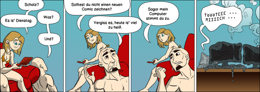 Piece of Me. Ein Webcomic über sehr, seeeeehr heißes Wetter.