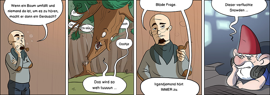 Piece of Me. Ein Webcomic über philosophische Fragen und neugierige Gartenzwerge.