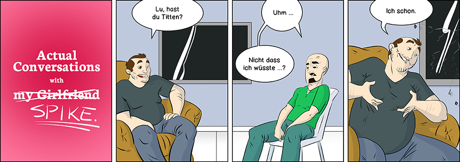 Piece of Me. Ein Webcomic über kuriose Fragen und Männerbrüste.