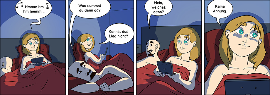 Piece of Me. Ein Webcomic über mitternächtliches Summen und unbekannte Songs.