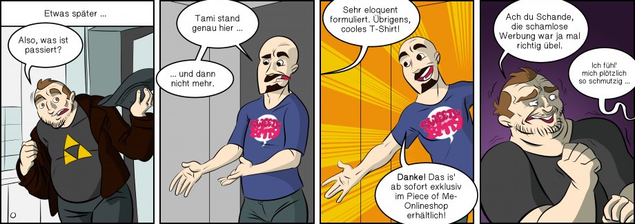 Piece of Me. Ein Webcomic über schamlose Werbestrategien.