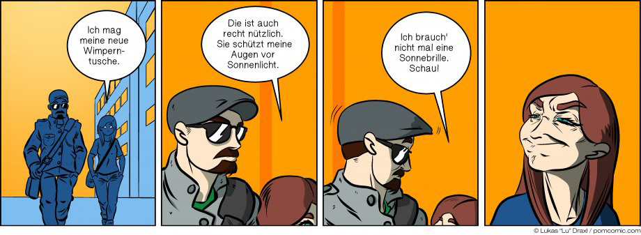 Piece of Me. Ein Webcomic über nützliche Wimperntusche und nutzlose Sonnenbrillen.