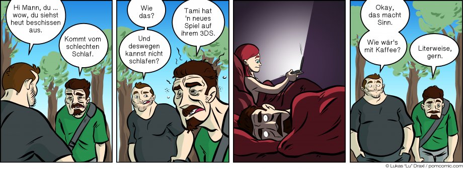 Piece of Me. Ein Webcomic über helle Bildschirme und schlechten Schlaf.