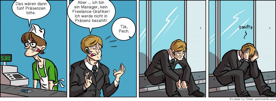 Piece of Me. Ein Webcomic über Geldmangel und "unbezahlbare" Währungen. Is' ja auch Werbung für dich!