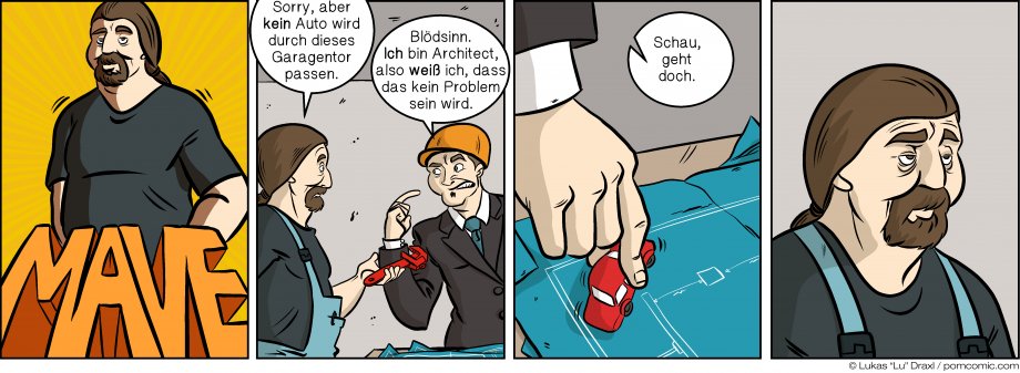 Piece of Me. Ein Webcomic über Architekten und komische Messungen.