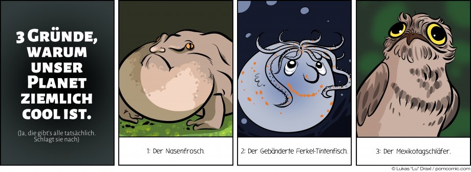 Piece of Me. Ein Webcomic über drei Gründe, warum die Erde ziemlich cool ist.