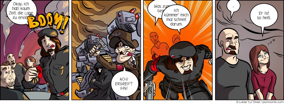 Piece of Me. Ein Webcomic über keine Zeit zum Erklären und hinterlistige Angriffe mit Nazi-Robotern.