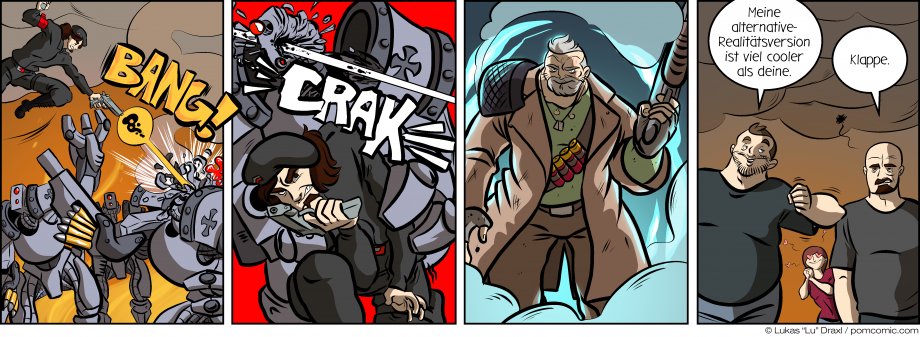 Piece of Me. Ein Webcomic über überstürzte Frontalangriffe und Verstärkung in letzter Sekunde.