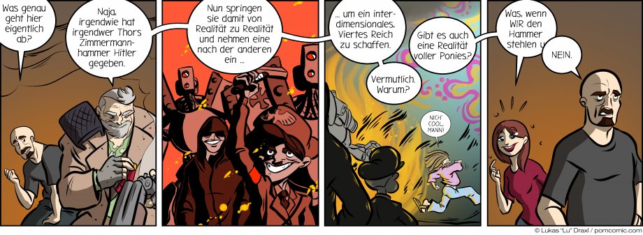 Piece of Me. Ein Webcomic über Hitlers bösen Plan mit Thors Zimmermannhammer.