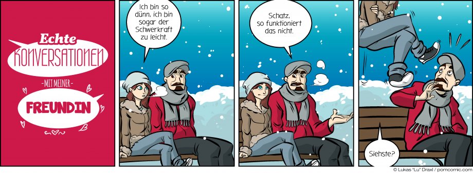 Piece of Me. Ein Webcomic über dünne Freundinnen, die nicht von der Schwerkraft betroffen sind.