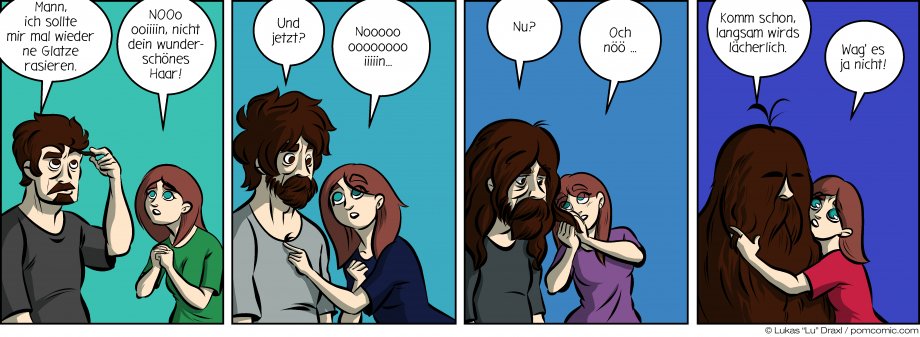 Piece of Me. Ein Webcomic über wuchernden Haarwuchs und Loslassen.