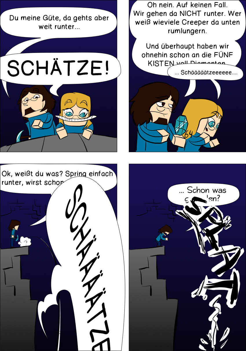 Piece of Me - Ein Webcomic über gierige Freundinnen in Minecraft.