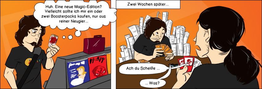 Piece of Me - Ein Webcomic über süchtig machende Sammelkartenspiele. Wie z.b. Magic: The Gathering.