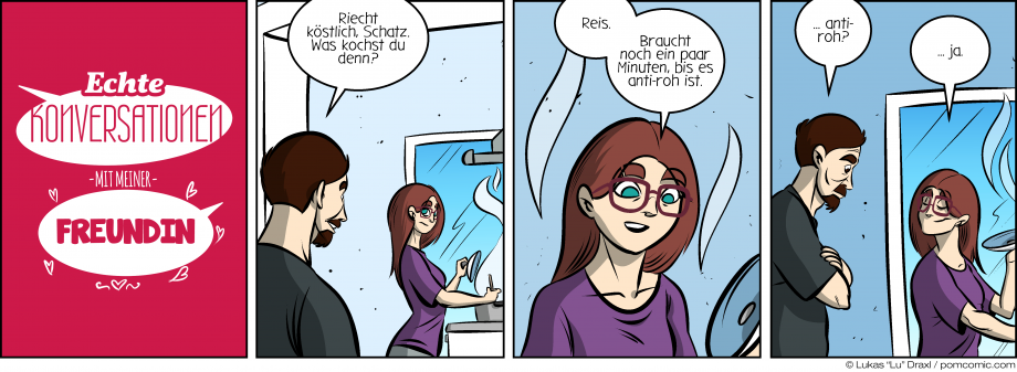 Piece of Me. Ein Webcomic über Kochen und anti-rohen Reis.