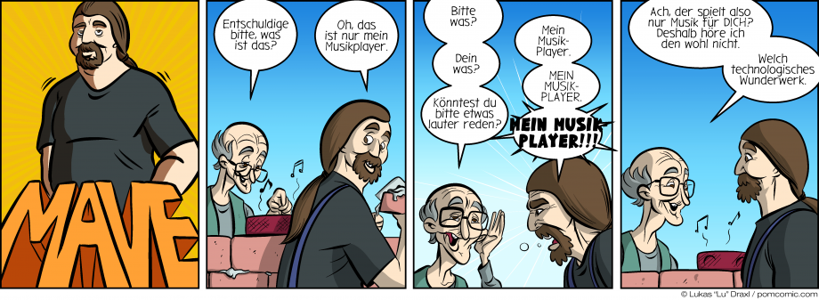 Piece of Me. Ein Webcomic über Musikplayer und technologische Wunderwerke.