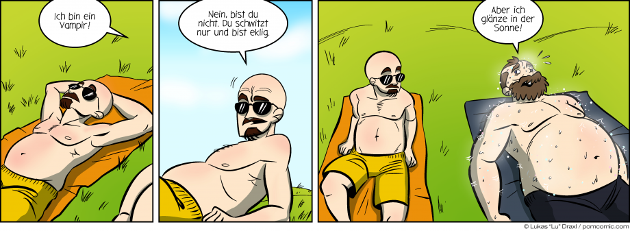 Piece of Me. Ein Webcomic über Vampire im Sommer und glitzernde Wampen.