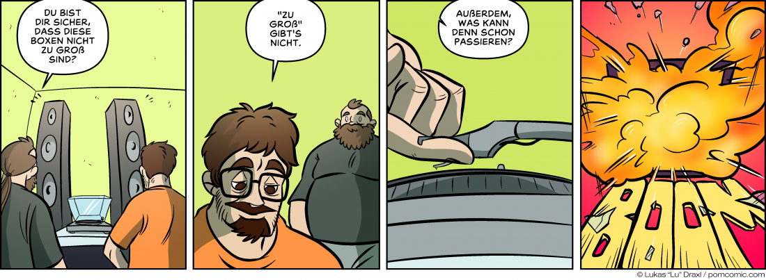 Piece of Me. Ein Webcomic über viel zu große Lautsprecher.