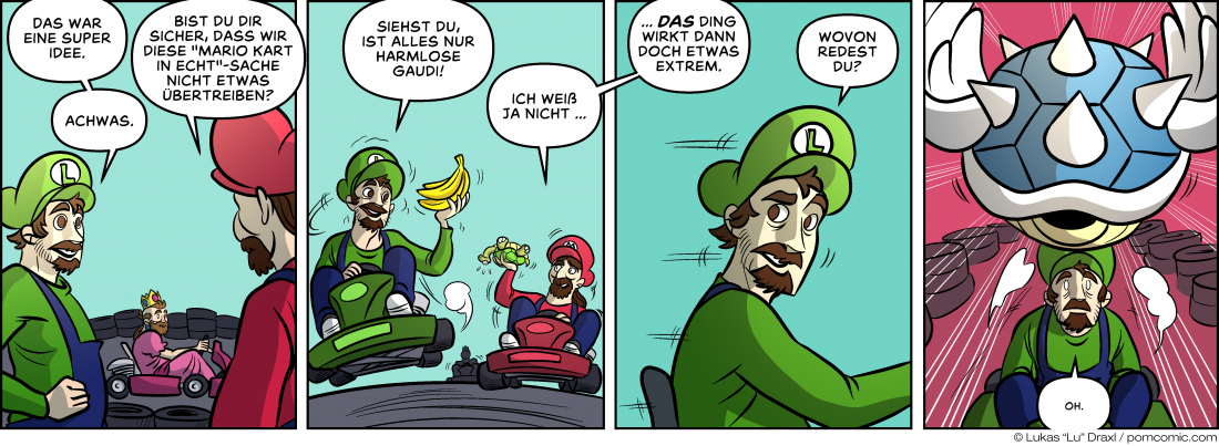 Piece of Me. Ein Webcomic über Go-Karts und übertriebene Ideen.