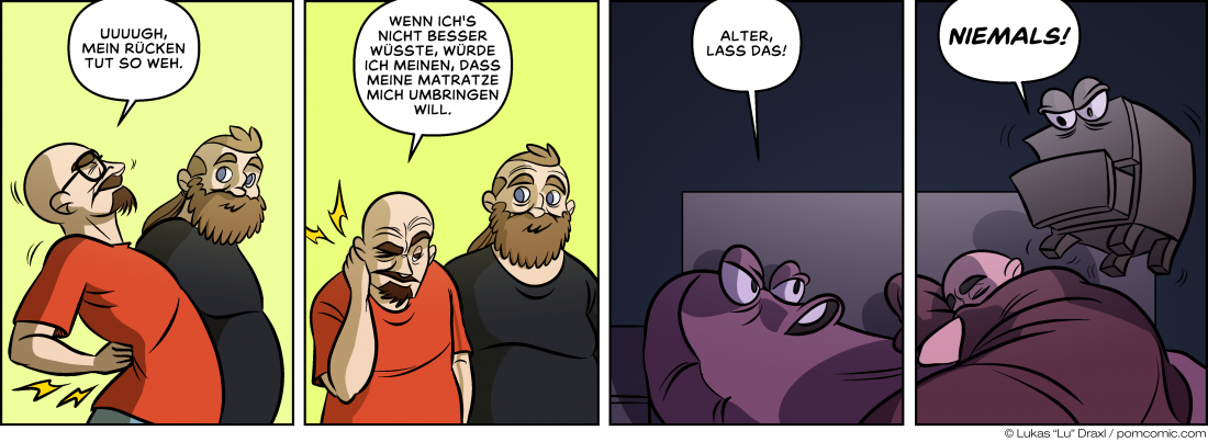Piece of Me. Ein Webcomic über Rückenschmerzen und mordende Möbel.