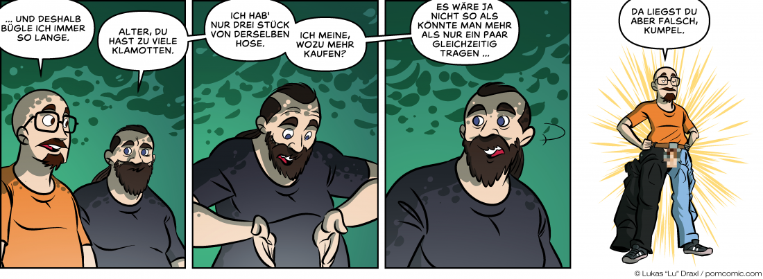 Piece of Me. Ein Webcomic über übertriebene Mengen an Hosen.