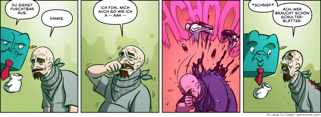 Piece of Me. Ein Webcomic übers Kranksein und schmerzhaftes Niesen.