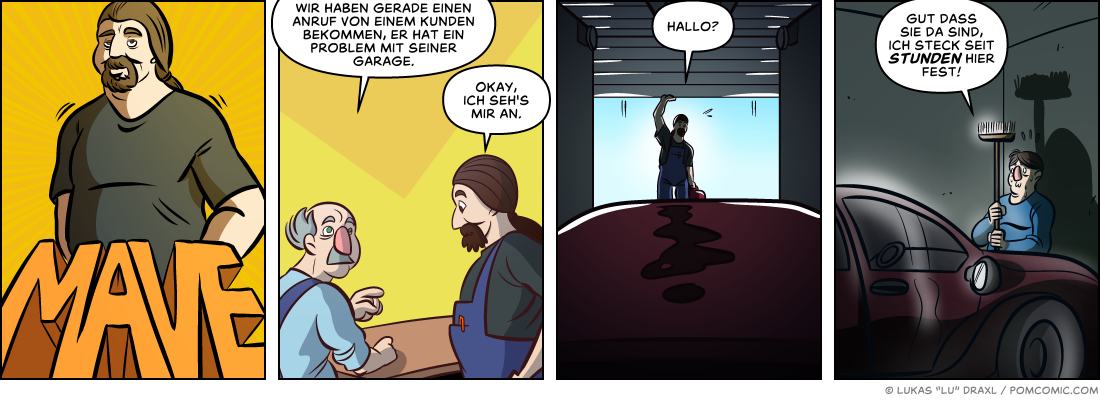 Piece of Me. Ein Webcomic über Garagenprobleme und Steckenbleiben