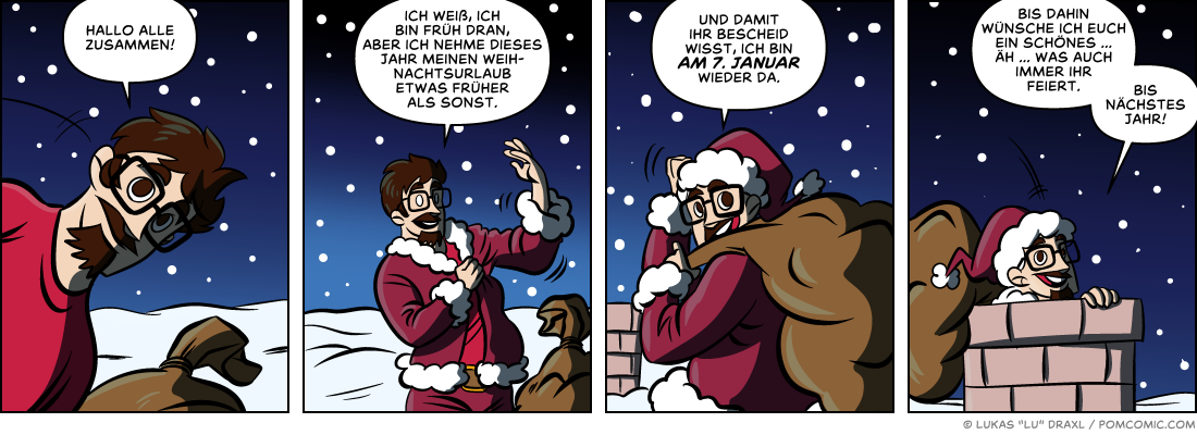 Piece of Me. Ein Webcomic über eine wohlverdiente Weihnachtspause. Bis nächstes Jahr!