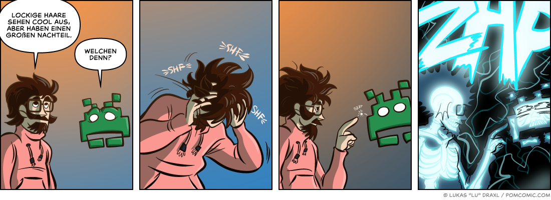 Piece of Me. Ein Webcomic über die Nachteile von lockigem Haar.