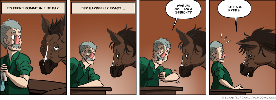 Piece of Me. Ein Webcomic über Pferde in Bars und alte Witze.