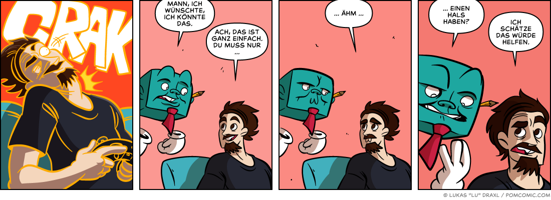 Piece of Me. Ein Webcomic über das Knacken im Genick und dessen Mangel.