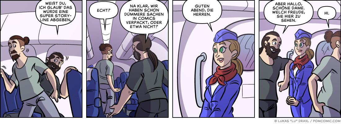 Piece of Me. Ein Webcomic über Gedanken auf Flugzeugen und süße Stewardessen.