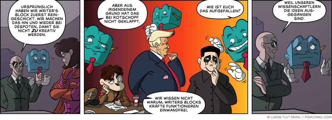 Piece of Me. Ein Webcomic über waffenfähige Schreibblockaden.