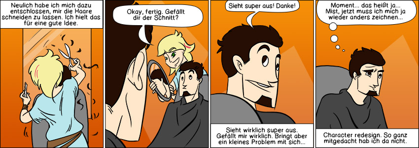 Piece of Me. Ein Webcomic über radikale Entscheidungen und neue Haarschnitte.