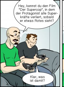 Piece of Me. Ein Webcomic über Superkräfte und seltsame Schwachpunkte.