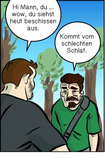 Piece of Me. Ein Webcomic über helle Bildschirme und schlechten Schlaf.