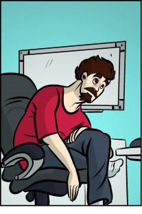 Piece of Me. Ein Webcomic über ungesunde Haltungen und nicht ganz so unerwartete Rückenschmerzen.