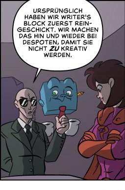 Piece of Me. Ein Webcomic über waffenfähige Schreibblockaden.