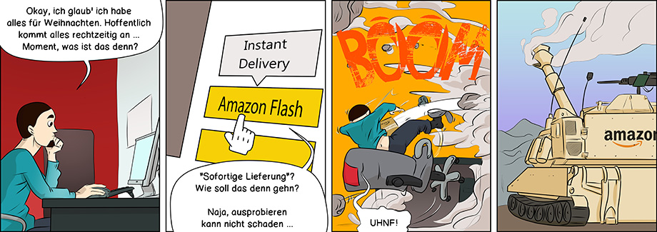 Piece of Me. Ein Webcomic über richtig, RICHTIG schnelle Lieferungen von Amazon.