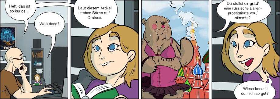 Piece of Me. Ein Webcomic über bestimmte Tiere die bestimmte Sexualpraktiken lieben.