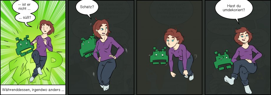 Piece of Me. Ein Webcomic über wieder auftauchende Freundinnen und Space Invaders.