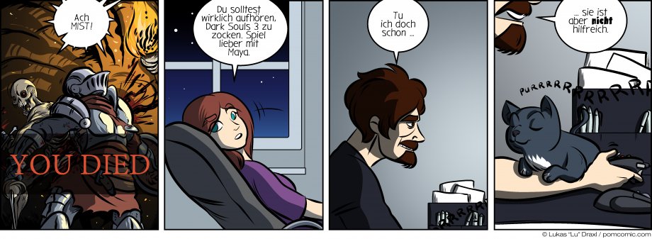 Piece of Me. Ein Webcomic über verspielte Katzen, die einen am Spielen hindern.