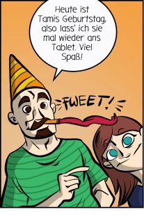 Piece of Me. Ein Webcomic über Tamis Geburtstag und ihre kuriosen Theorien.