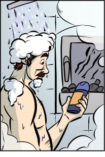Piece of Me. Ein Webcomic über Behauptungen auf Shampoos und bösartige Geheimnisse.