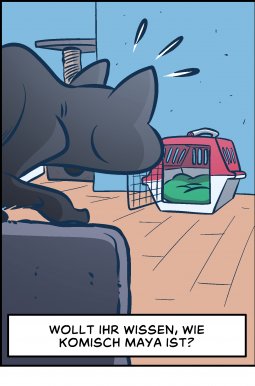 Piece of Me. Ein Webcomic über Katzen in Transportboxen.